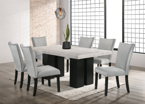 Finland Grey - Table & 6-Chairs - Olivia Furniture