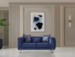 Olivia Jasmine Navy Velvet Sofa & Loveseat