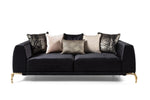 Giselle Black Velvet Sofa & Loveseat - Olivia Furniture