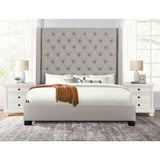 SH229 King Size Bed with Gray Fabric - Olivia Furniture