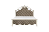 Ever Upholstered Panels Bedroom Set Champagne Fnish - Olivia Furniture