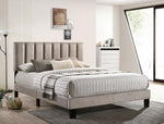 Lyric Gray Velvet Queen Platform Bed - Olivia Furniture