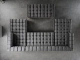 Ariana Velvet Gray Double Chaise Sectional - Olivia Furniture