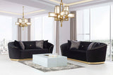 Aster Black Velvet Sofa & Loveseat
