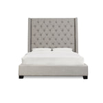 SH229 Queen Size Bed with Gray Fabric - Olivia Furniture