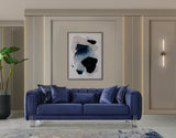 Olivia Jasmine Navy Velvet Sofa & Loveseat