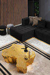 Elisha Velvet Black Double Chaise Sectional - Olivia Furniture