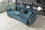 Victoria Holly Green Velvet Sofa & Loveseat - Olivia Furniture