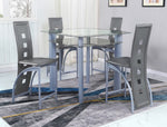 Echo Gray Glass-Top Counter Height Set - Olivia Furniture