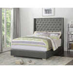 UPHL PU Queen Size Bed Silver | SH228 - Olivia Furniture