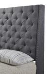 Chantilly Gray Upholstered Queen Bed - Olivia Furniture