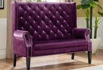 Odina Velvet Purple High Back Loveseat - Olivia Furniture