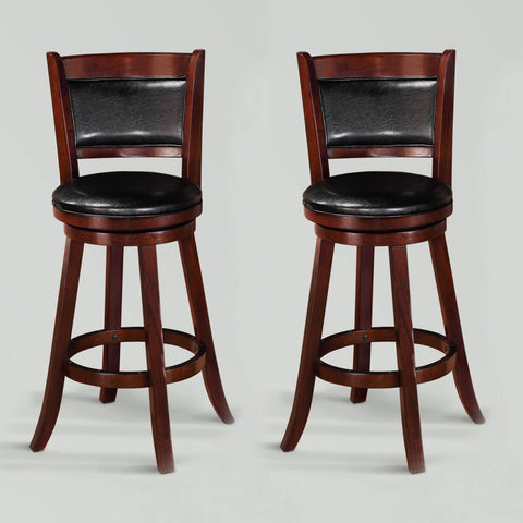 Cecil 29" Cherry Swivel Bar Stool, Set of 2 - Olivia Furniture