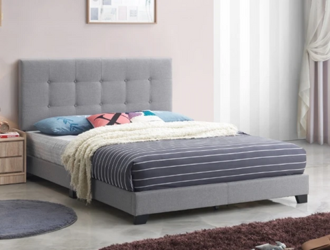 Rigby Gray King Platform Bed - Olivia Furniture