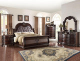 Stanley Cherry Brown Sleigh Bedroom Set - Olivia Furniture