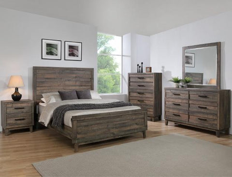 Tacoma Rustic Brown Panel Bedroom Set - Olivia Furniture