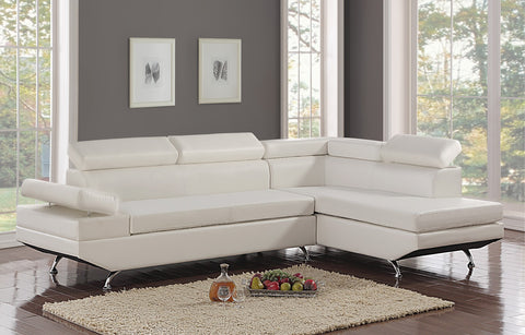 Moderno White Sectional - Olivia Furniture