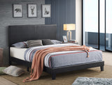 Yates Black Faux Leather Twin Platform Bed - Olivia Furniture