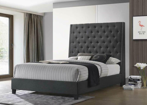 Charcoal Gray Queen Bed | HH330 - Olivia Furniture
