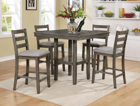 Tahoe Gray 5-Piece Counter Height Dining Set - Olivia Furniture
