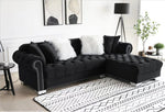 Royal - Black Sectional - Olivia Furniture