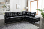 Vintage Black Sectional - Olivia Furniture