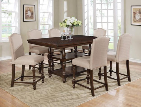 Langley Taupe Counter Height Set - Olivia Furniture