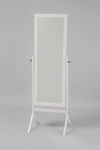 Cheval Rectangular White Mirror - Olivia Furniture