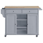 Grady Cottage Style Kitchen Island Cart Multiple Colors - Olivia Furniture