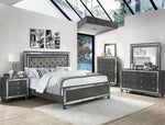 Refino Gray LED Panel Bedroom Set - Olivia Furniture