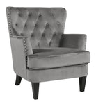 A3000261 Accent Chair Grey Velvet - Olivia Furniture