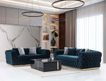 Stella Green Velvet Sofa & Loveseat